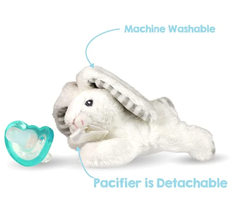 RaZbuddy Coco Bunny Paci/Teether Holder