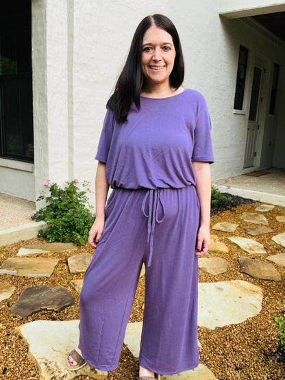 Plus Capri Jumpsuit With Pocket