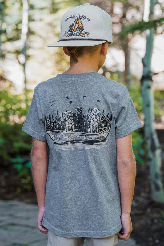 Youth - Dogs On Boat - SS - Dark Heather Grey
