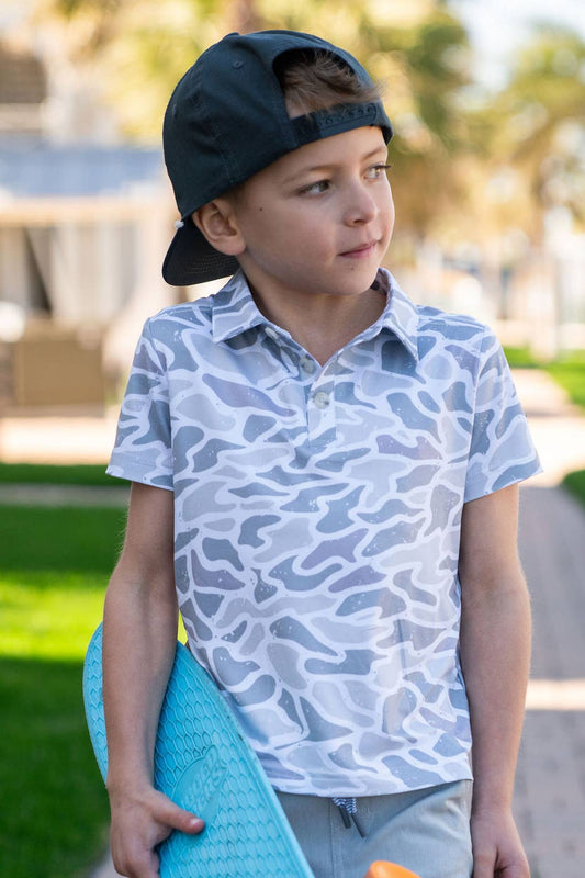 Youth - Performance Polo - White Camo