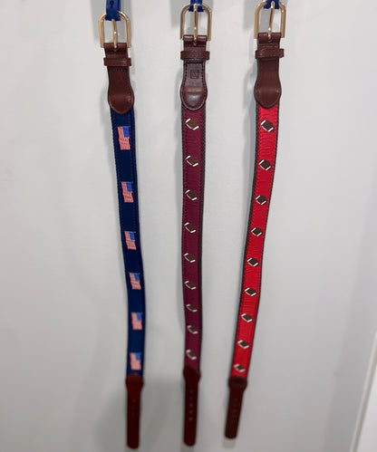 MAROON FOOTBALL BELTS